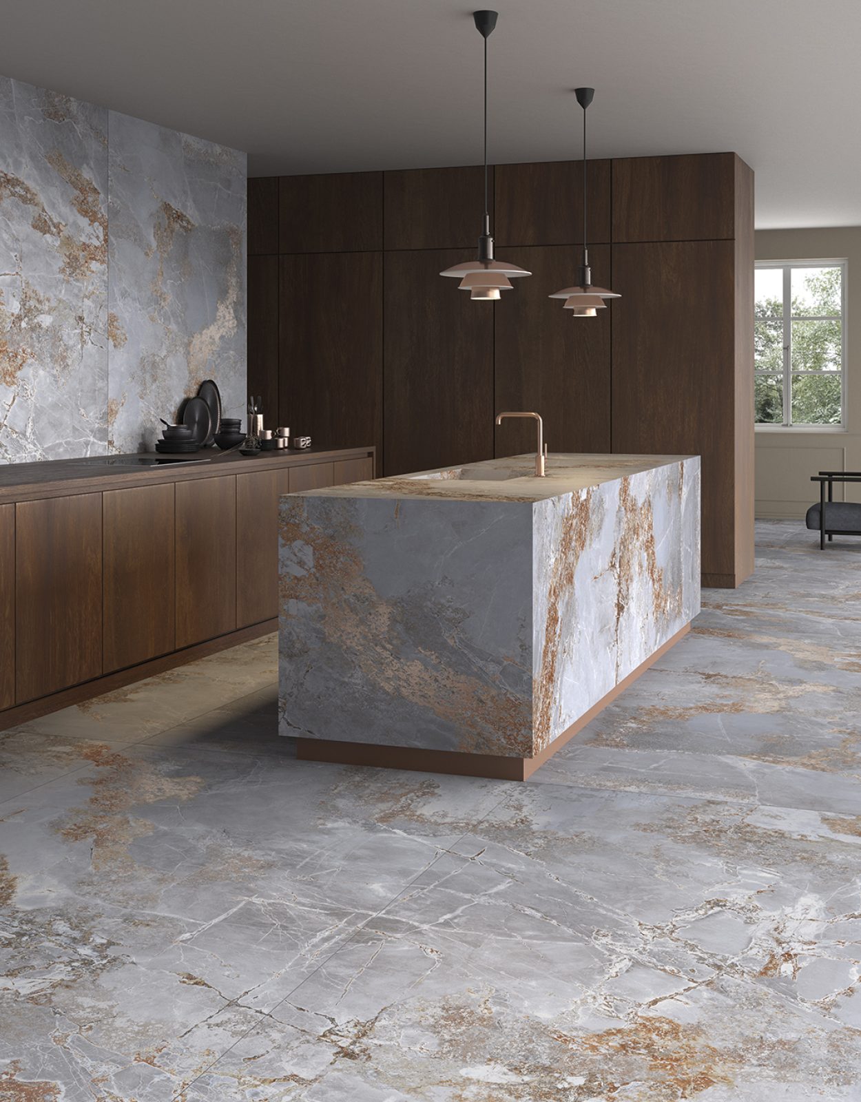 Cucina e bancone Marmo Ramato